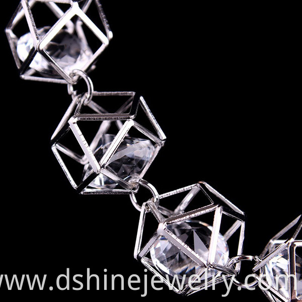 Shiny Zircon Crystal Collar Choker